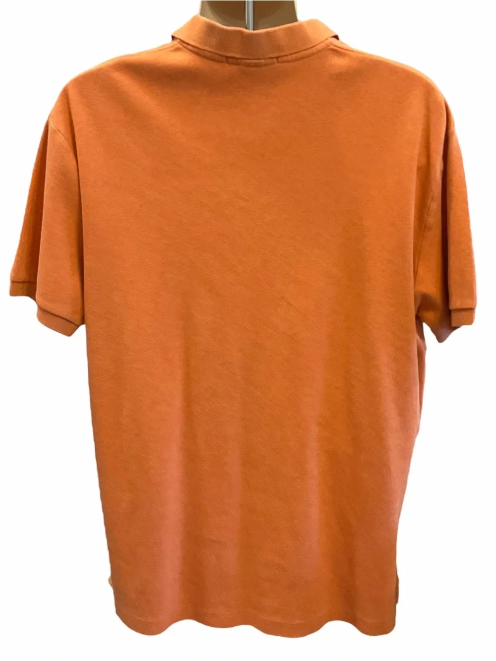 Polo by Ralph Lauren Mens Knit Polo Sz Large Heathered Orange Short Sleeve Fall